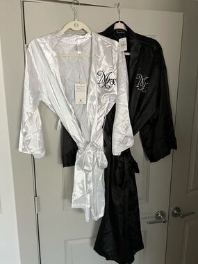 Mrs. Satin Bridal Robe - White